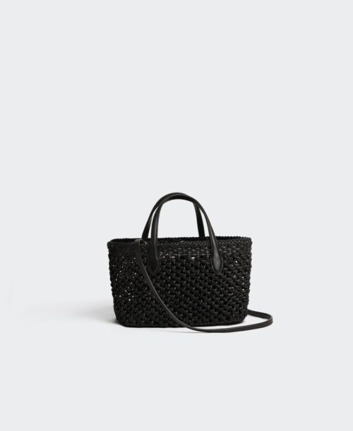 Small Hexa Tote - Black(Woven)