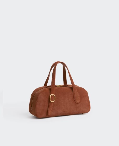 Small Asra Boston Bag - Terracotta(Suede)