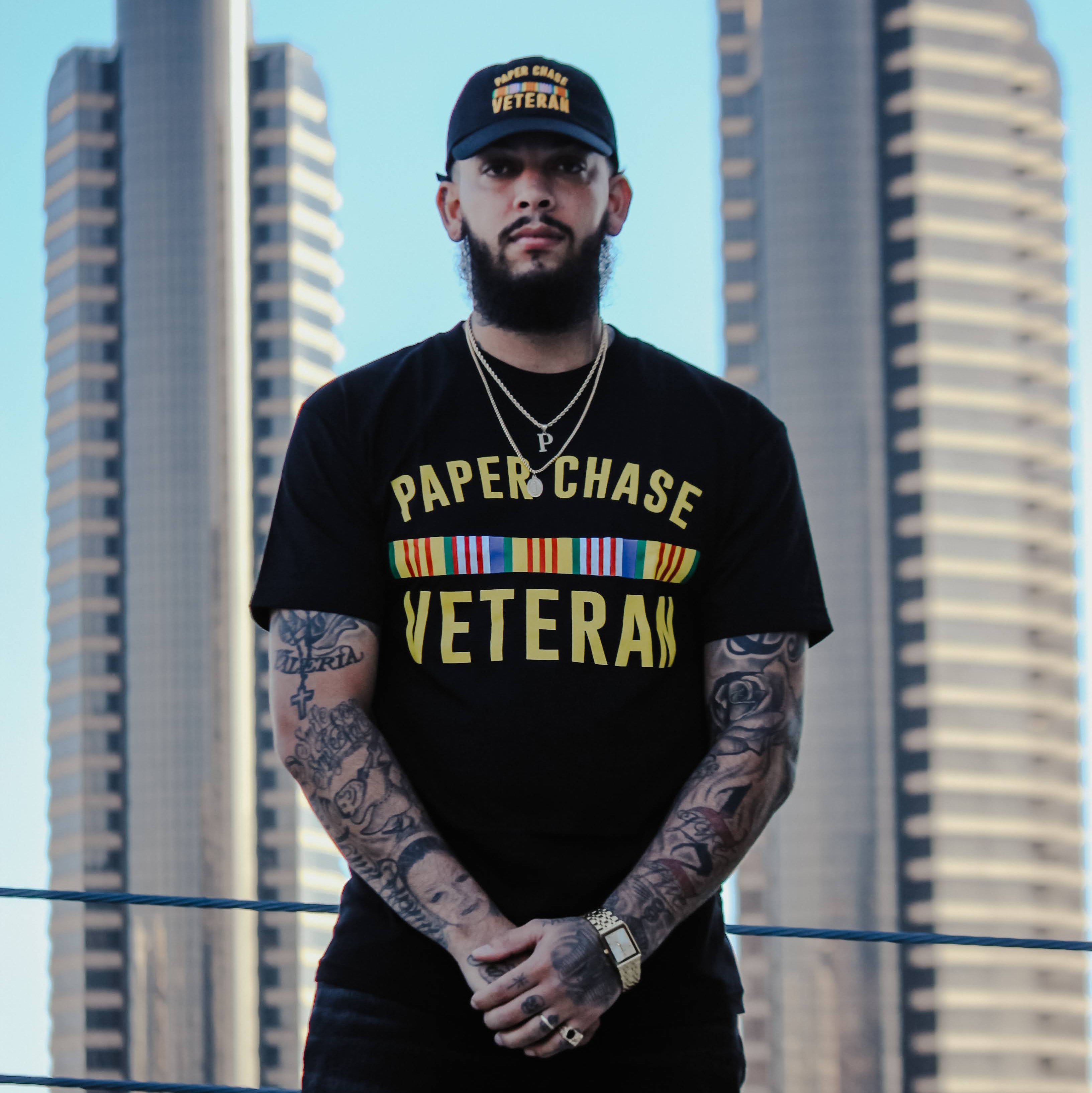 Paper Chase Veteran - Black T-Shirt - Image 3