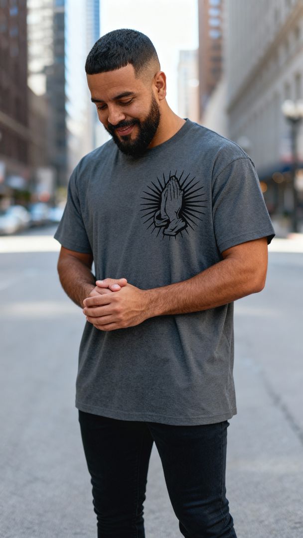 Jesus Saves Me - Black Vintage Dye T-Shirt - Image 5
