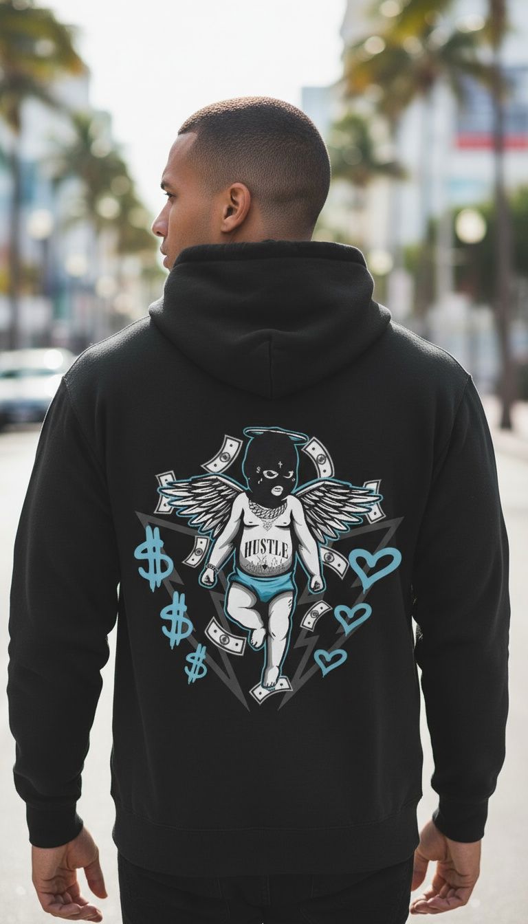 Relentless Hustle - Black Hoodie Sweatshirt - Image 4