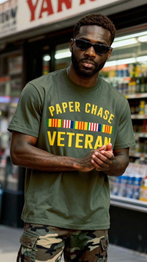 Paper Chase Veteran - Olive T-Shirt