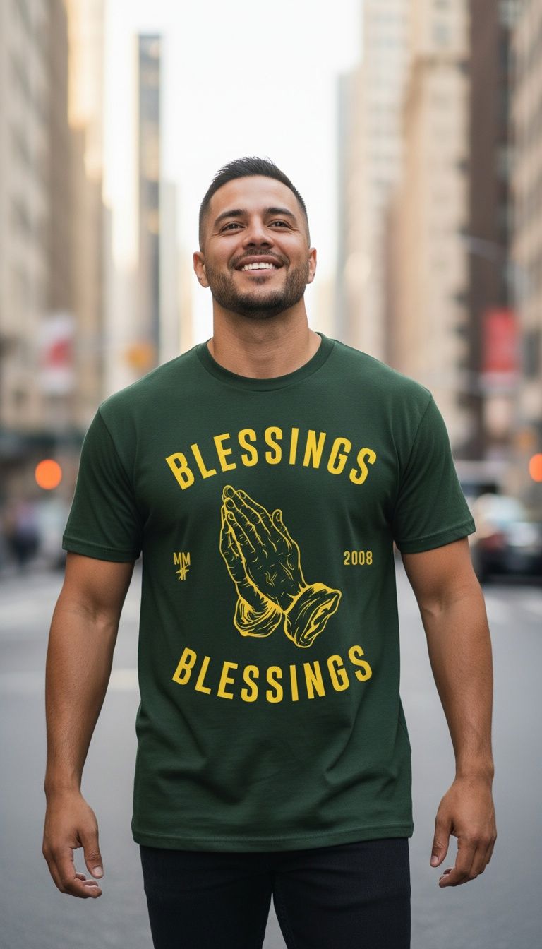 Blessings on Blessings - Hunter Green T-Shirt - Image 2