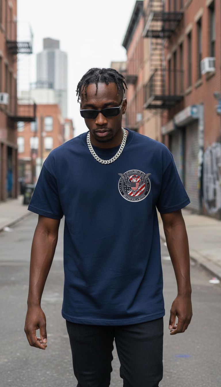 United Hustlers of America - Navy T-Shirt - Image 3