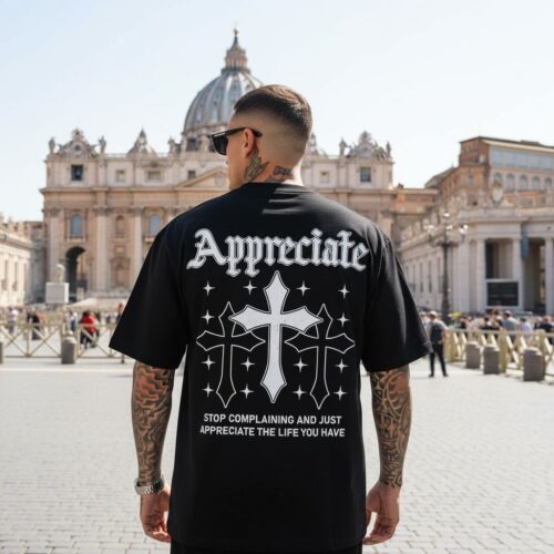 Appreciate Crosses - Black T-Shirt