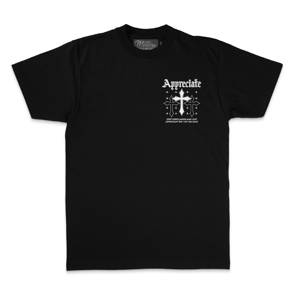 Appreciate Crosses - Black T-Shirt - Image 4