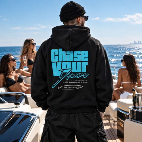 Chase Your Dreams - Black Hoodie Sweatshirt