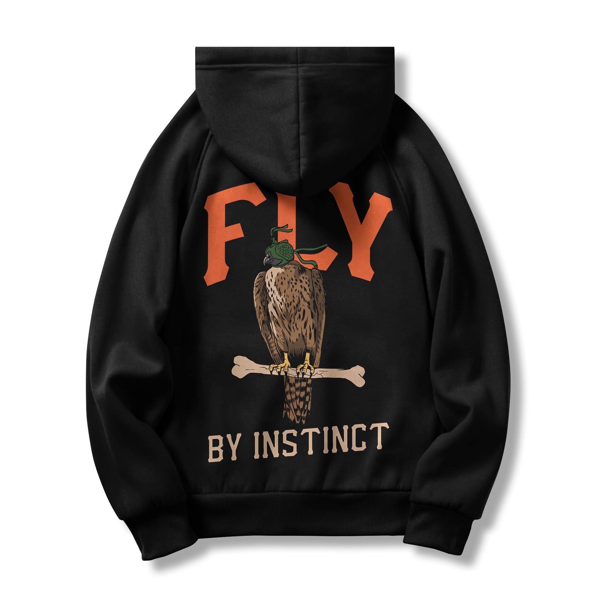 Fly By Instinct - Black Hoodie Sweatshirt - Image 4