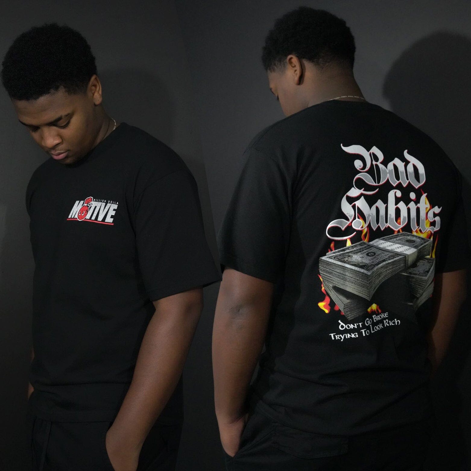 Bad Habits - Black T-Shirt - Image 4