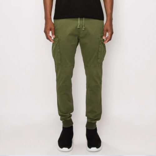 Olive Cargo Jogger Pants JG3024
