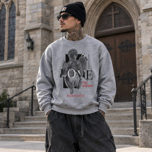 Love Thy Haters - Heather Grey Crewneck Sweatshirt