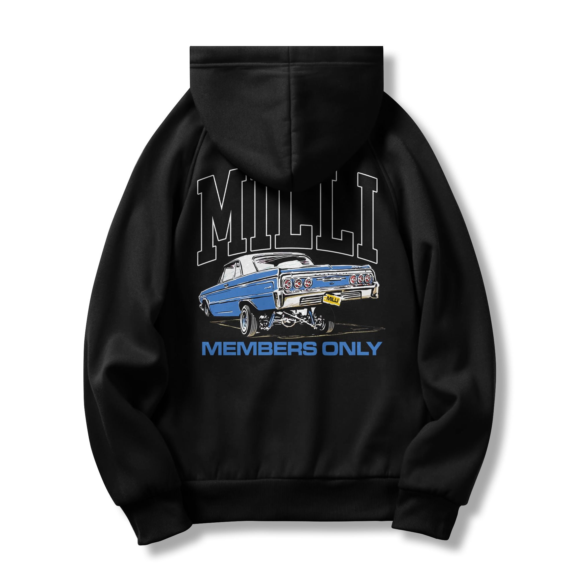 Milli Lowrider Members Only - Black Hoodie Sweatshirt - Image 3