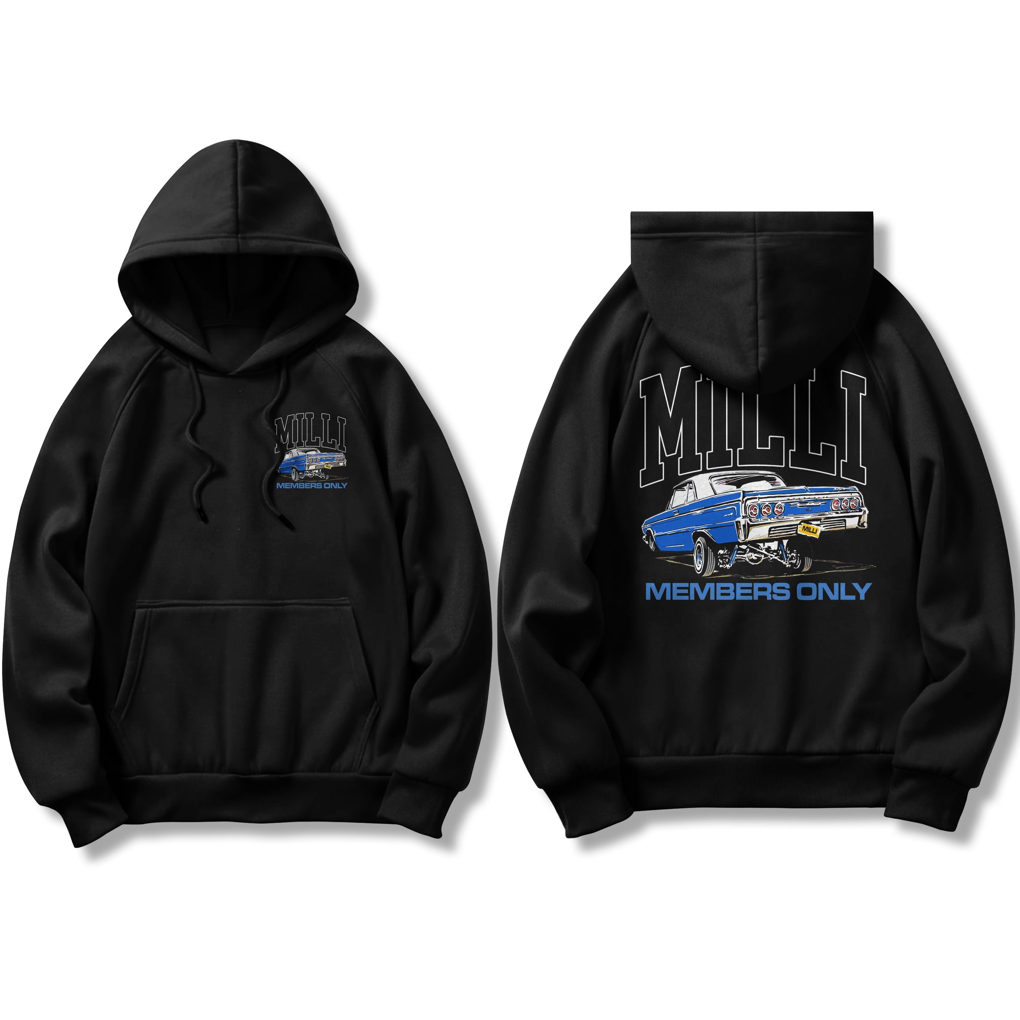 Milli Lowrider Members Only - Black Hoodie Sweatshirt - Image 4