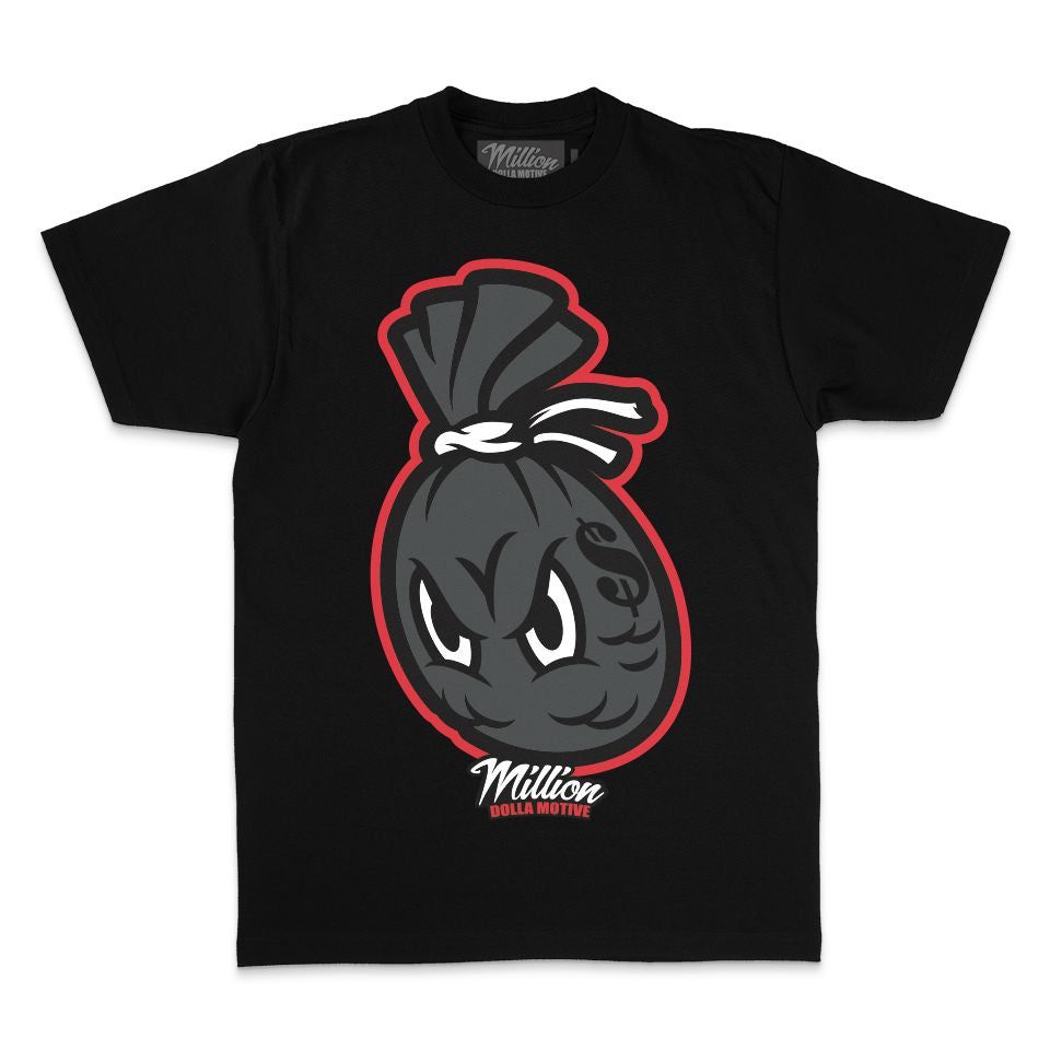 Money Bag - Grey/Infrared on Black T-Shirt - Image 2