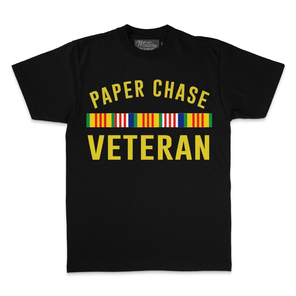 Paper Chase Veteran - Black T-Shirt - Image 2