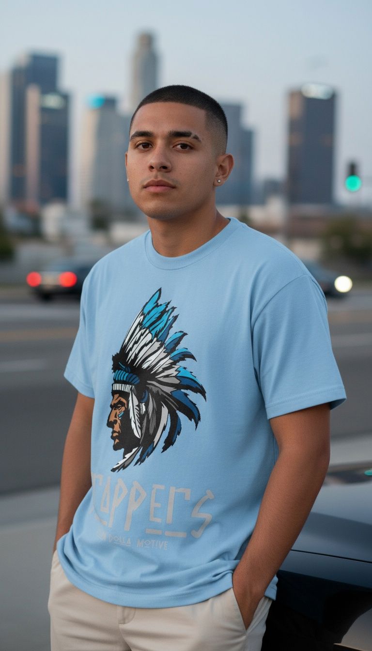 Trappers - University Blue T-Shirt - Image 2