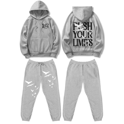 Push Your Limits - Heather Grey Jogger Set