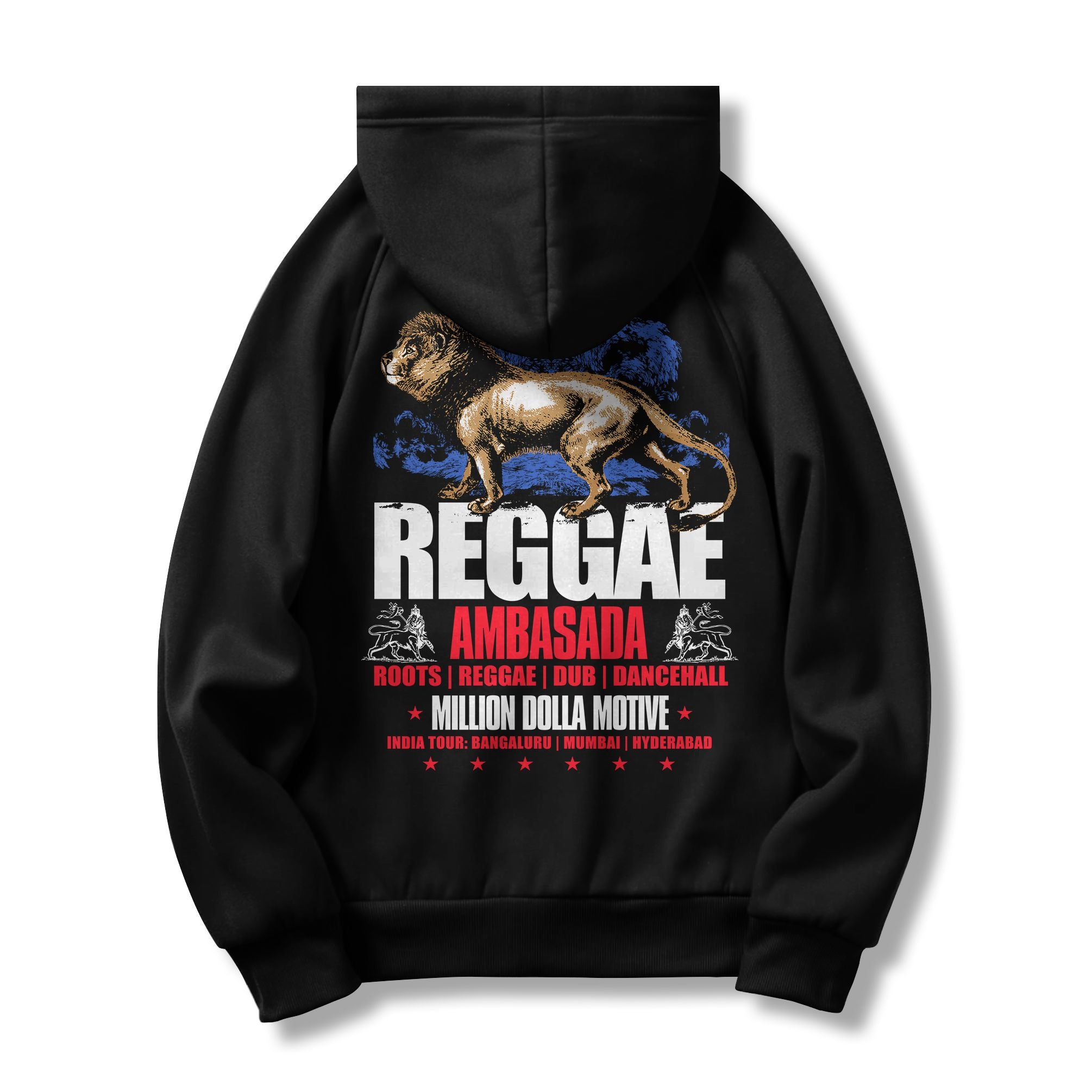 Reggae Ambasada - Black Hoodie Sweatshirt - Image 4