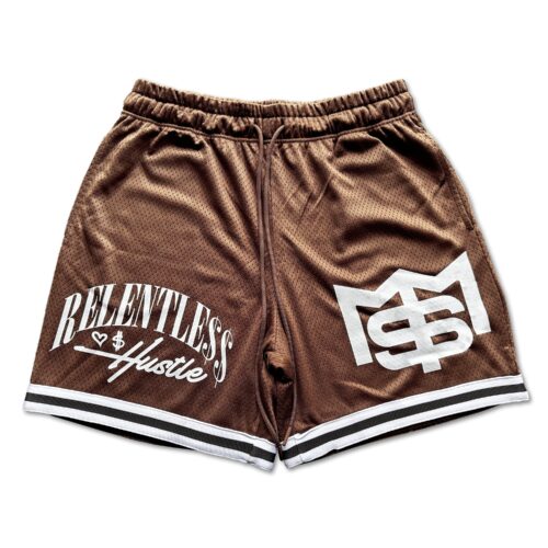 Relentless Hustle - Brown Basketball Shorts