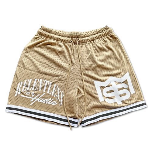 Relentless Hustle - Khaki Basketball Shorts