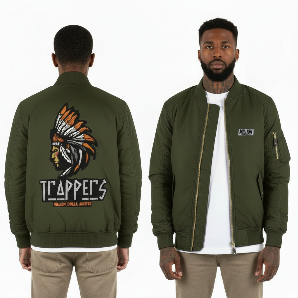 Trappers - Olive Bomber Jacket