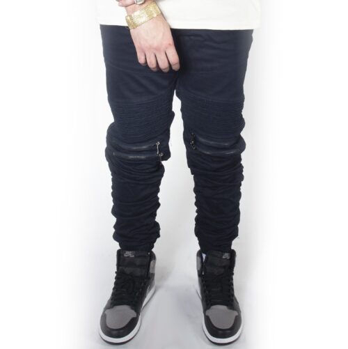 Navy Twill Bungee Jogger Pants JG882
