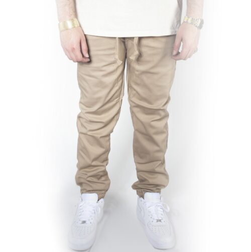 Khaki Twill Jogger Pants JG804