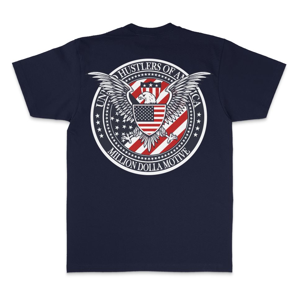 United Hustlers of America - Navy T-Shirt - Image 5