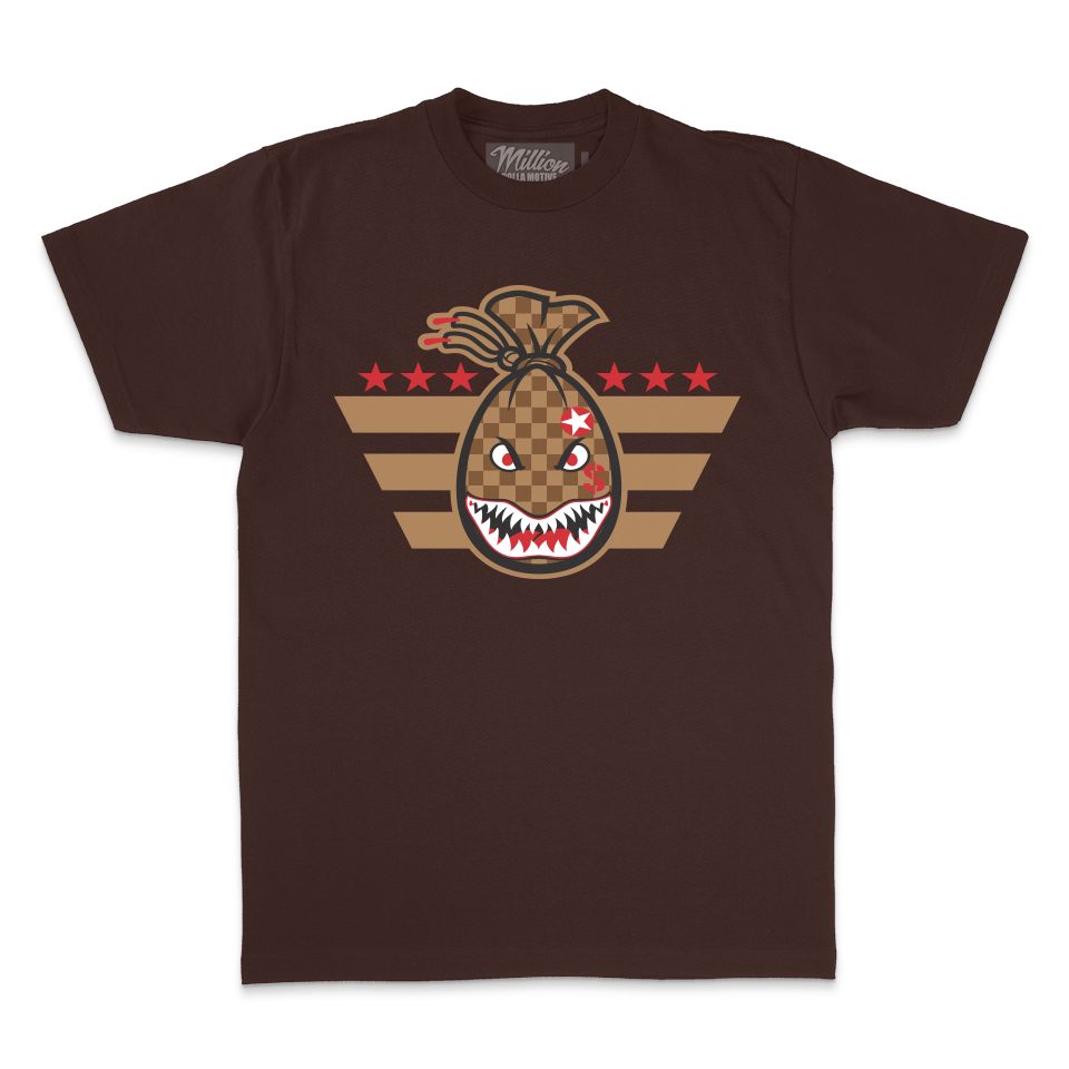WWII Mouth Money Bag - Brown T-Shirt