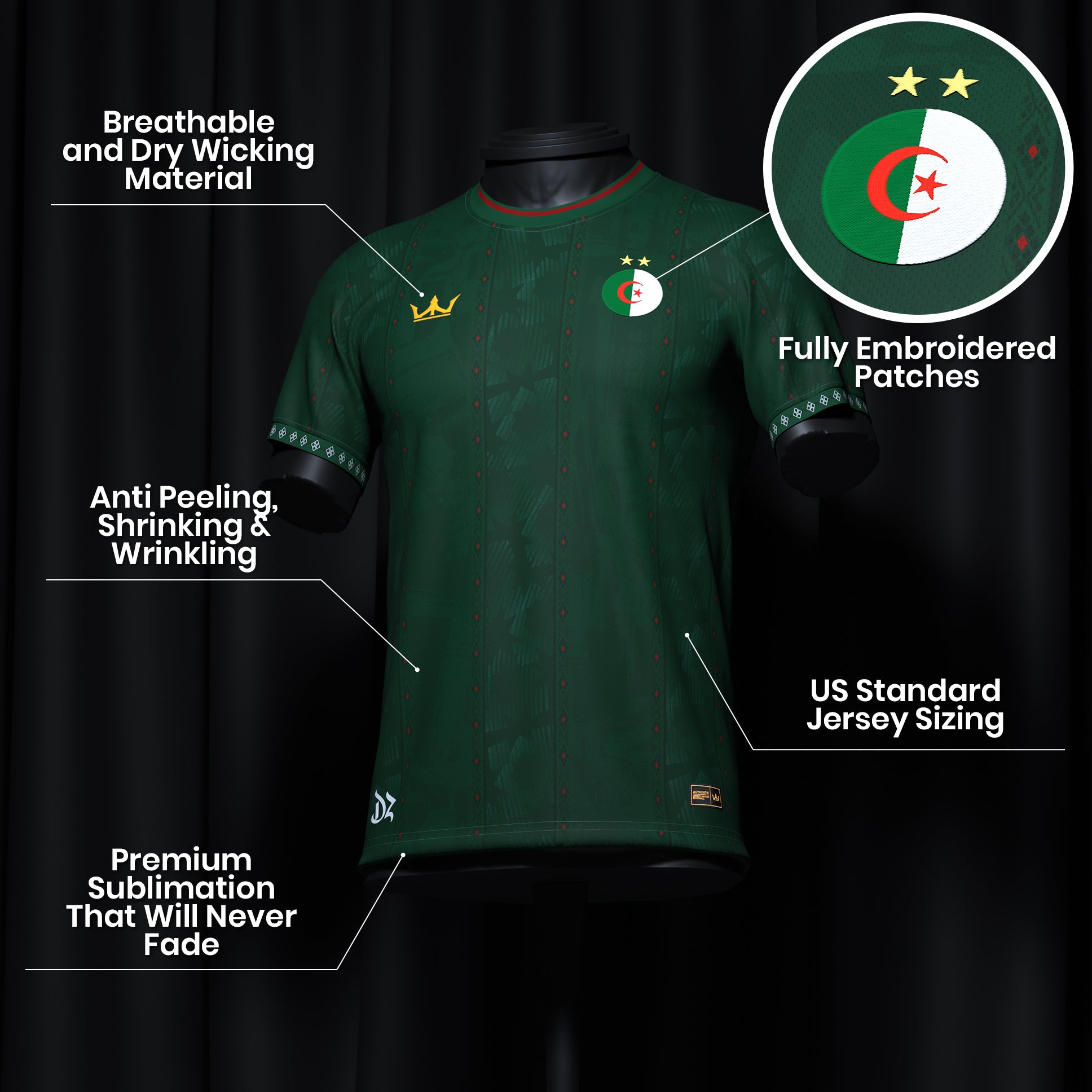 Algeria Heritage Custom Football Jersey - Image 13