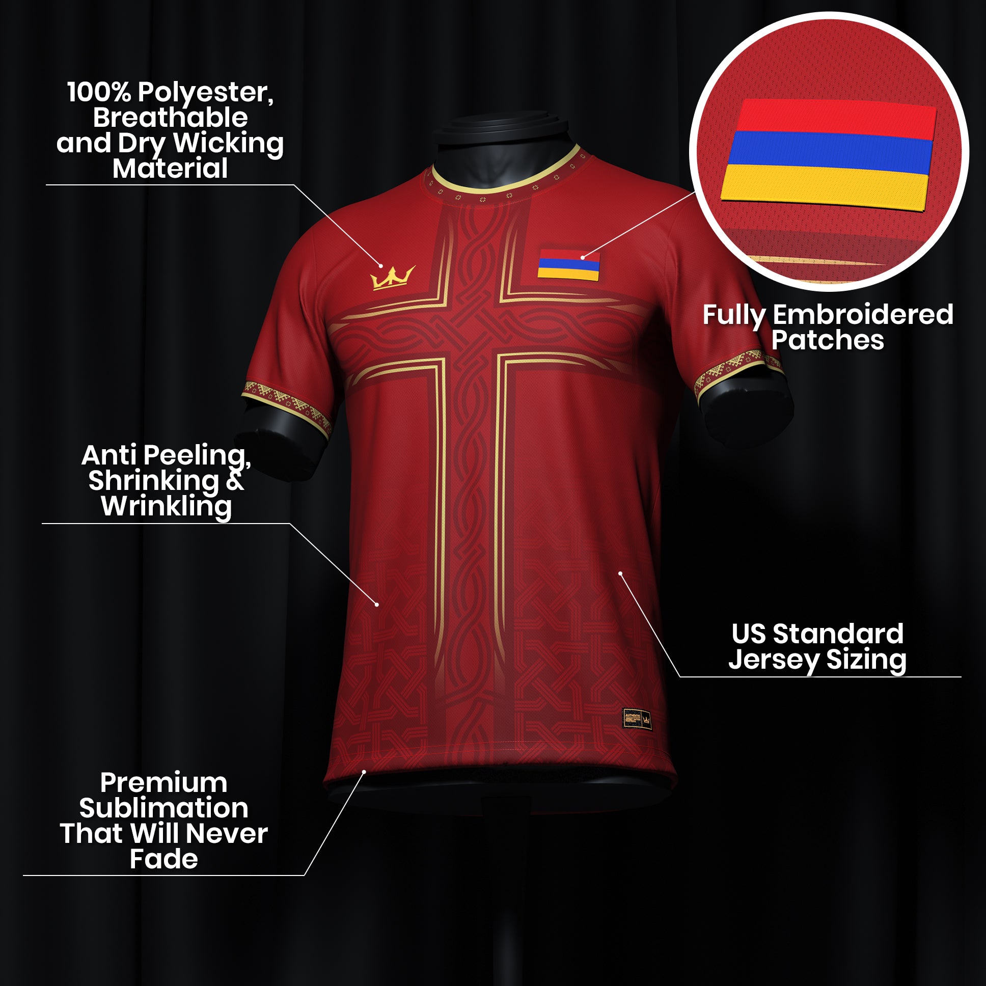 Armenia Heritage Custom Football Jersey - Image 8