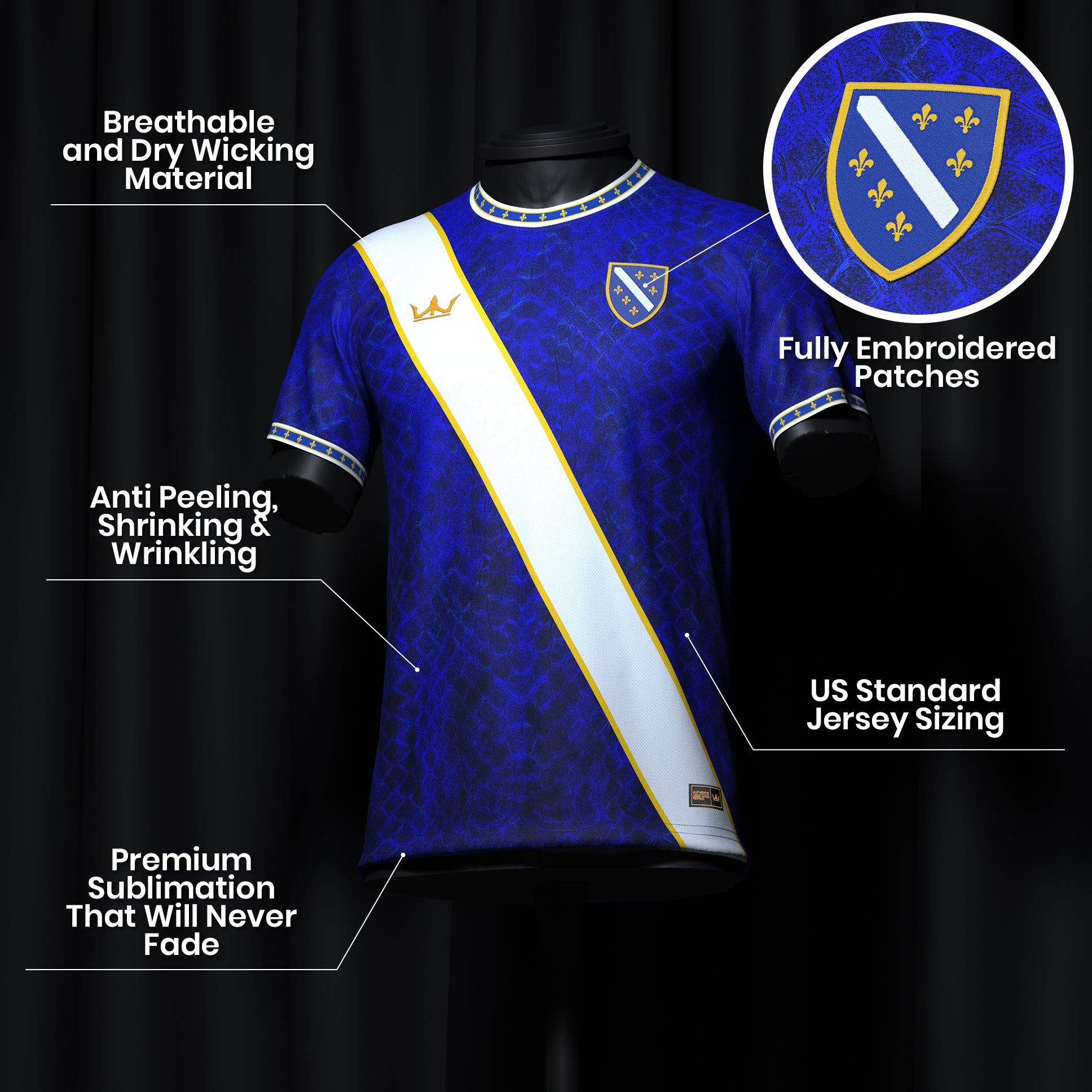 Bosnia Heritage Custom Football Jersey - Image 22