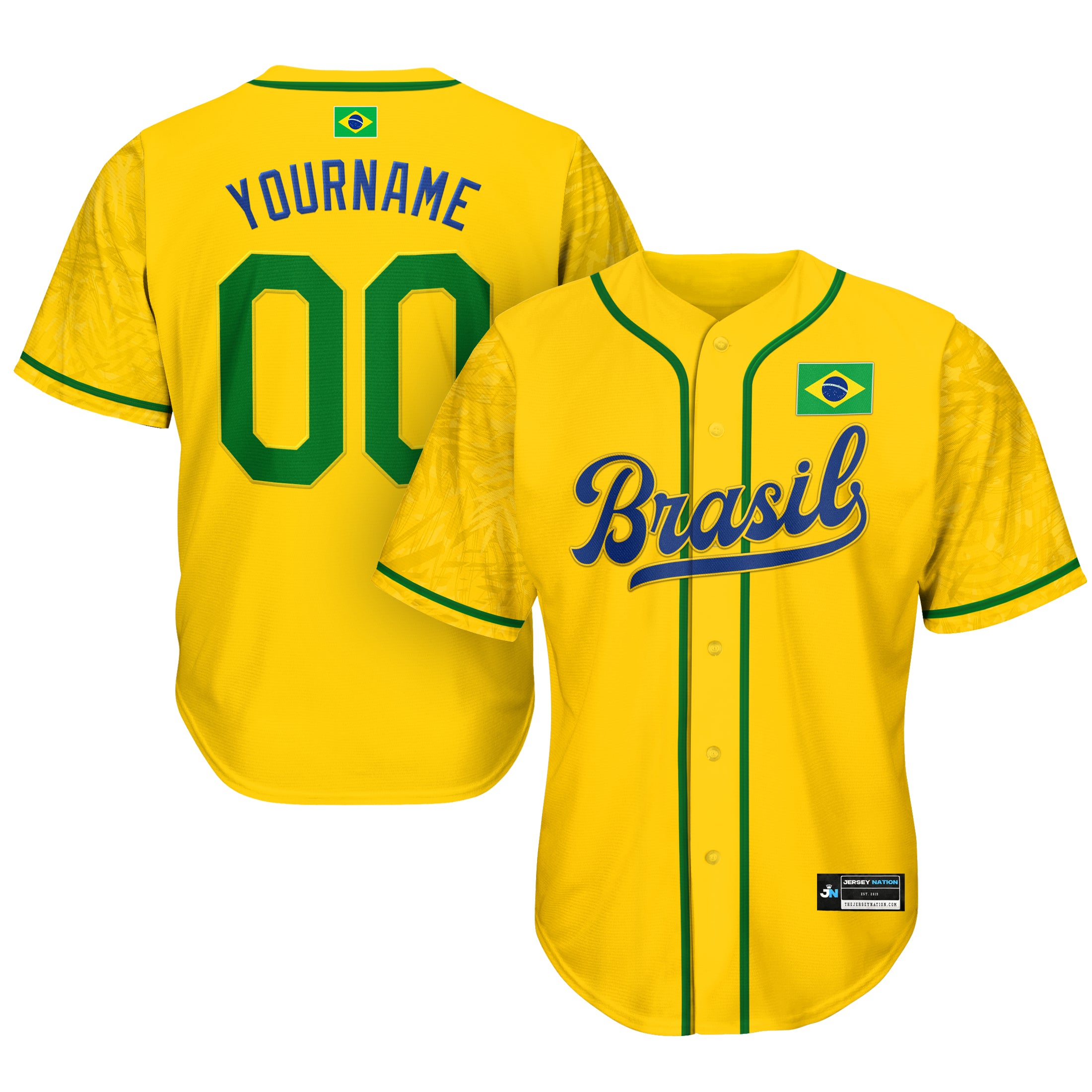 Brazil Heritage Custom Baseball Jersey - Image 2