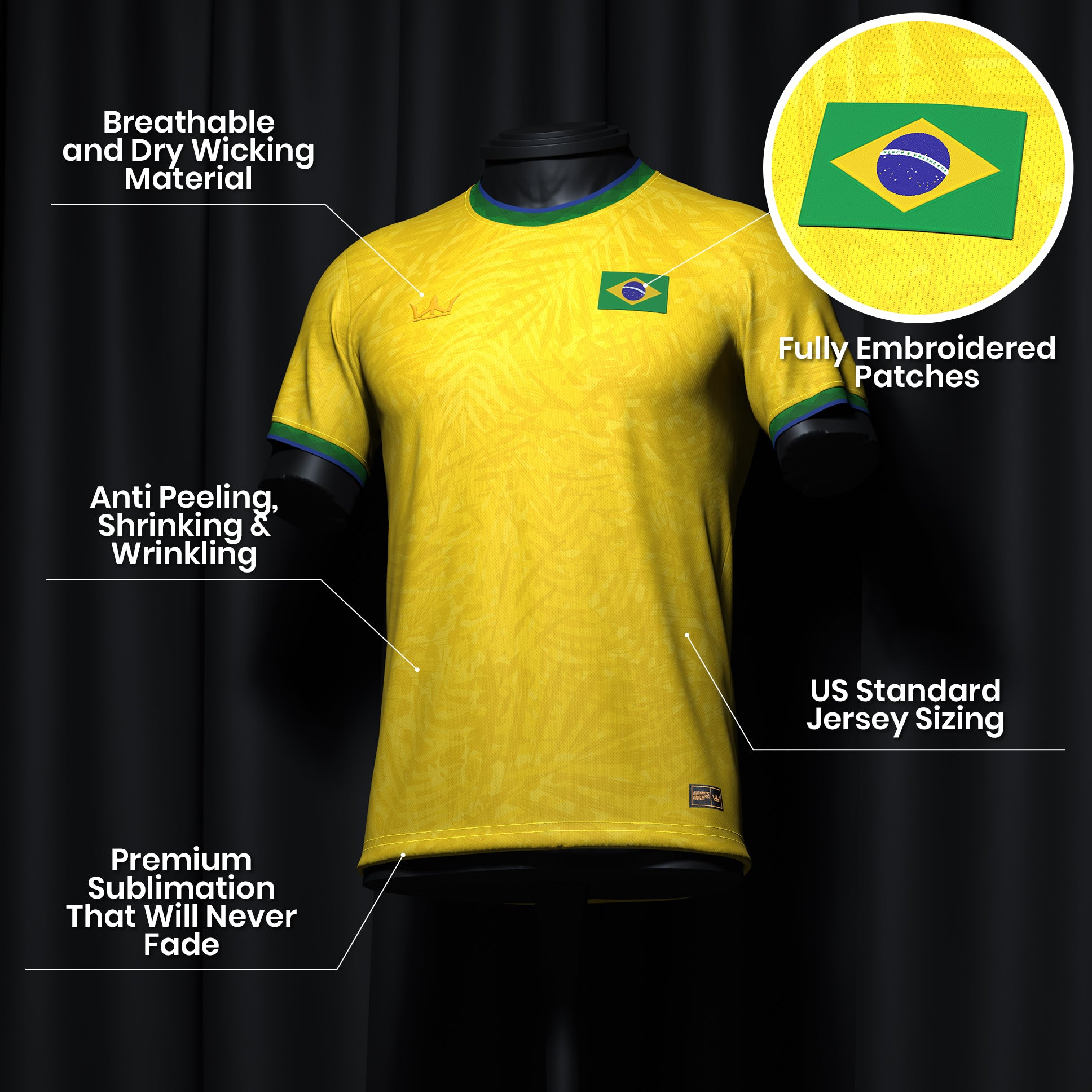 Brazil Heritage Custom Football Jersey - Image 7