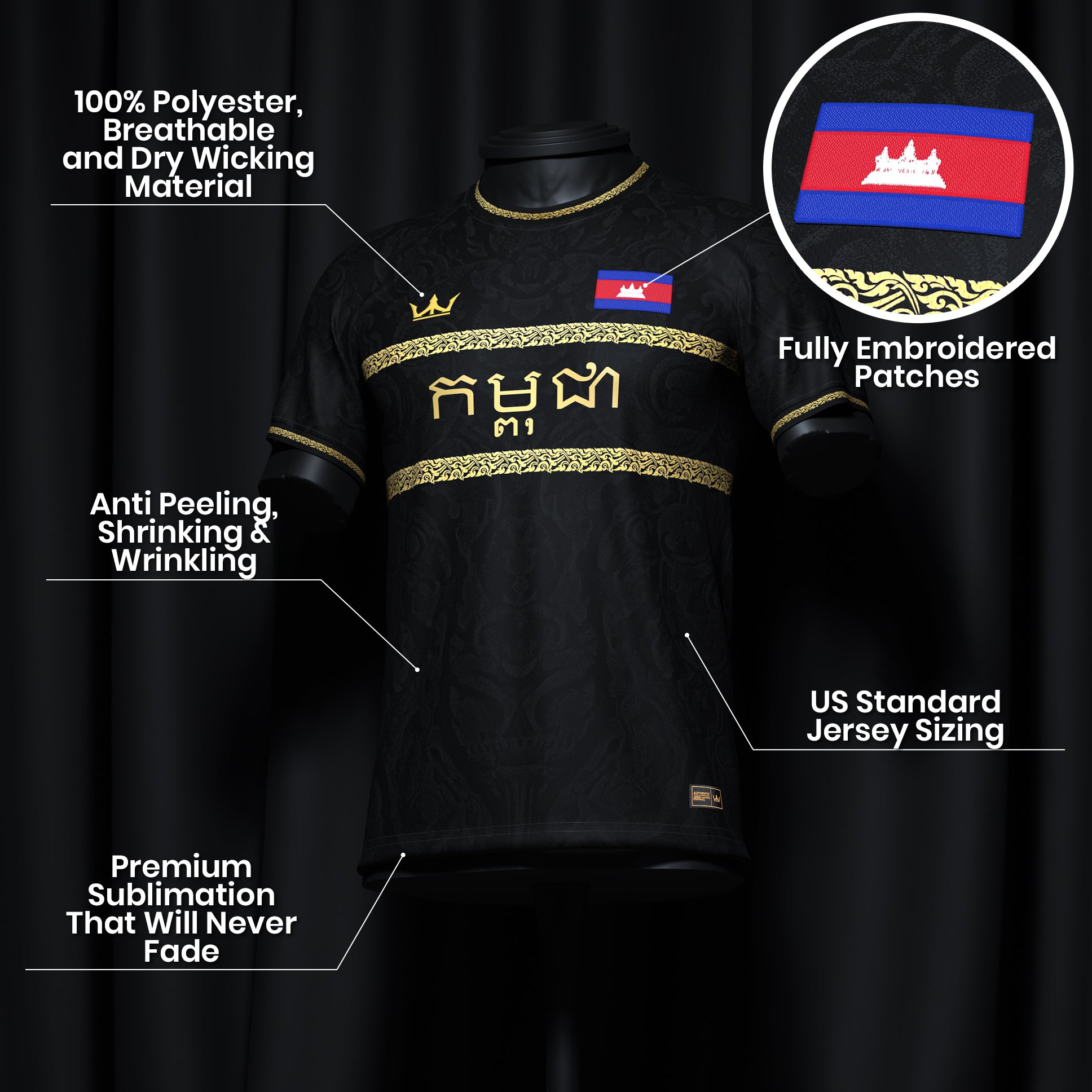 Cambodia Heritage Custom Football Jersey - Image 17