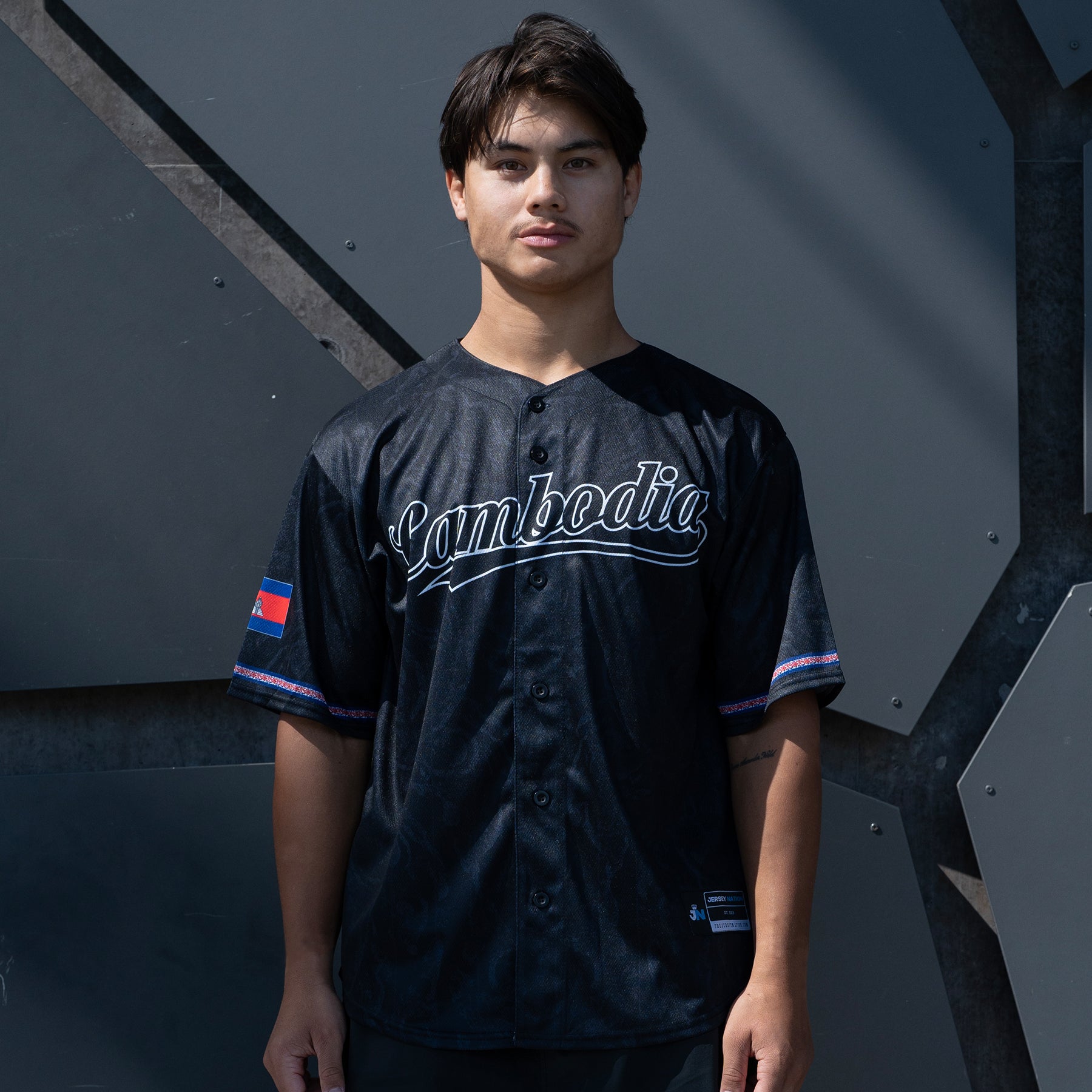 Cambodia 'Angkor Wat' Baseball Jersey - Image 2