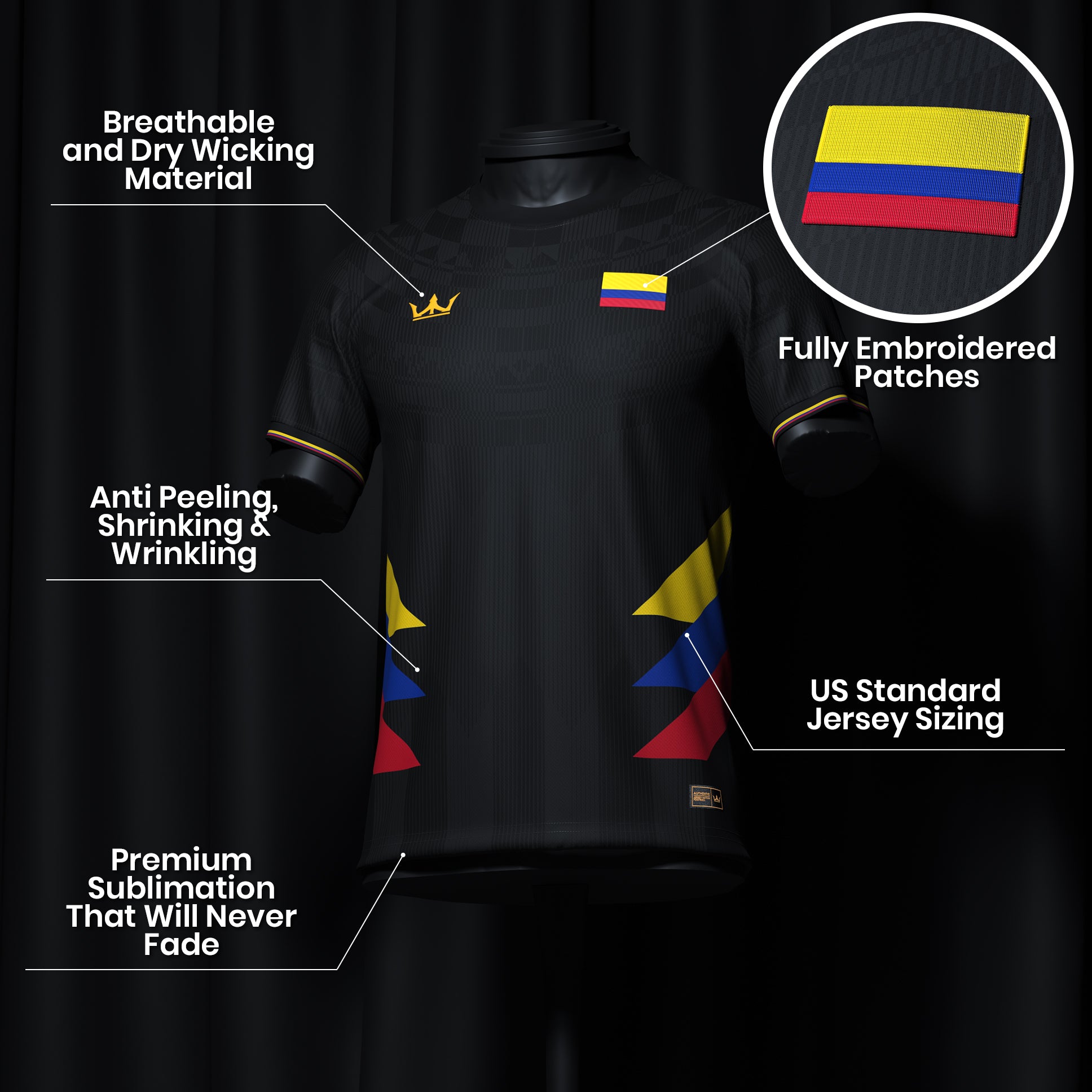 Colombia Heritage Custom Football Jersey - Image 18