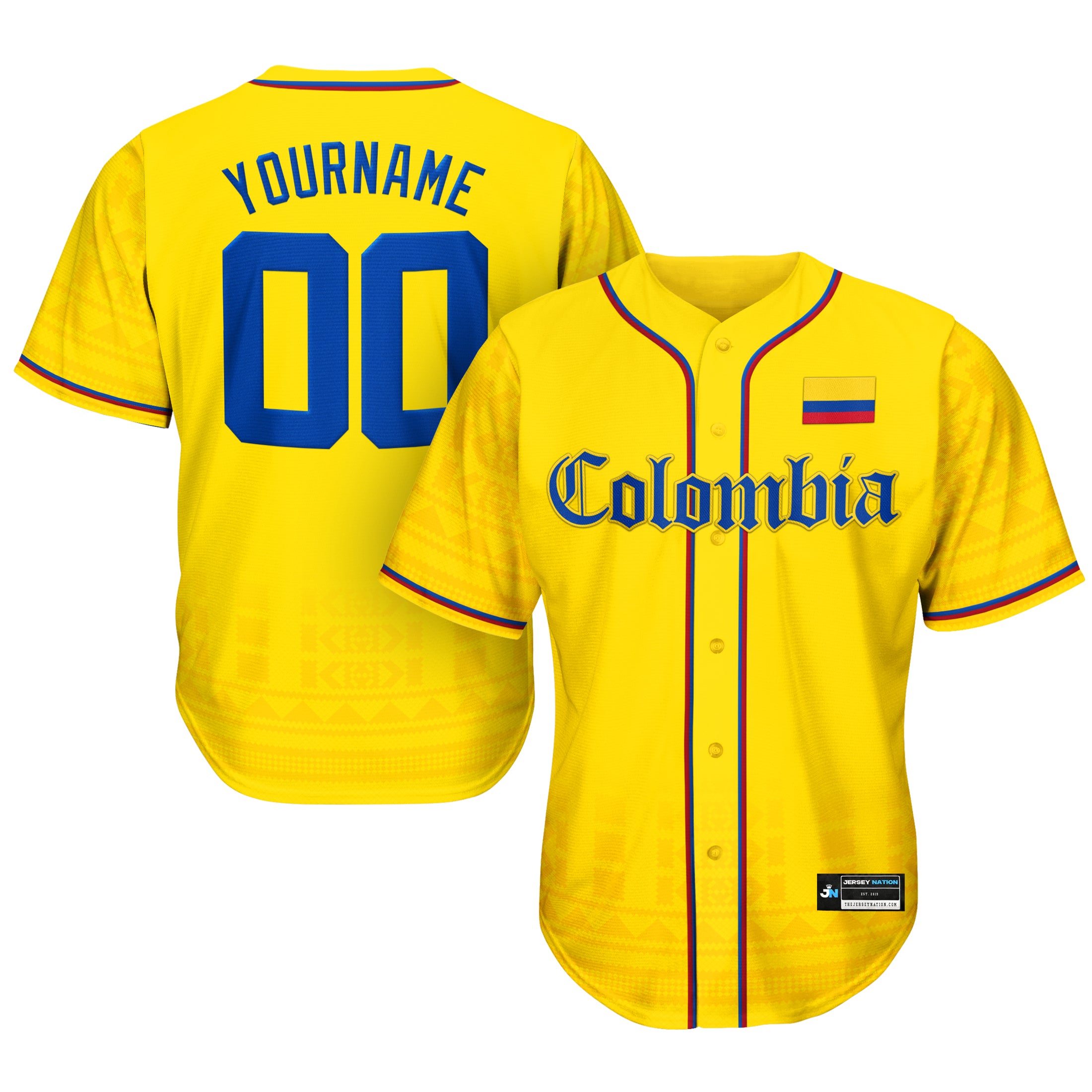 Colombia Heritage Custom Baseball Jersey