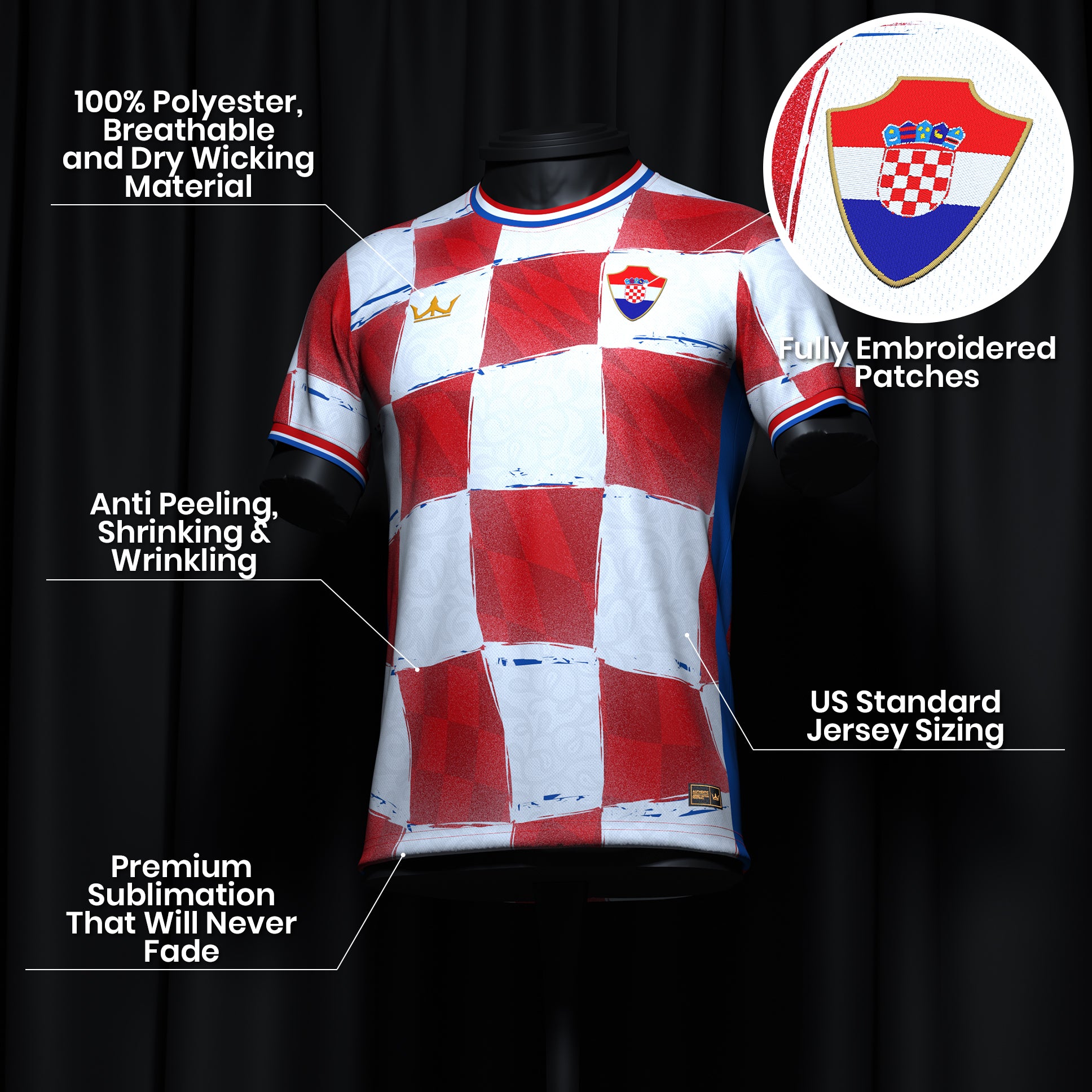 Croatia Heritage Custom Football Jersey - Image 11