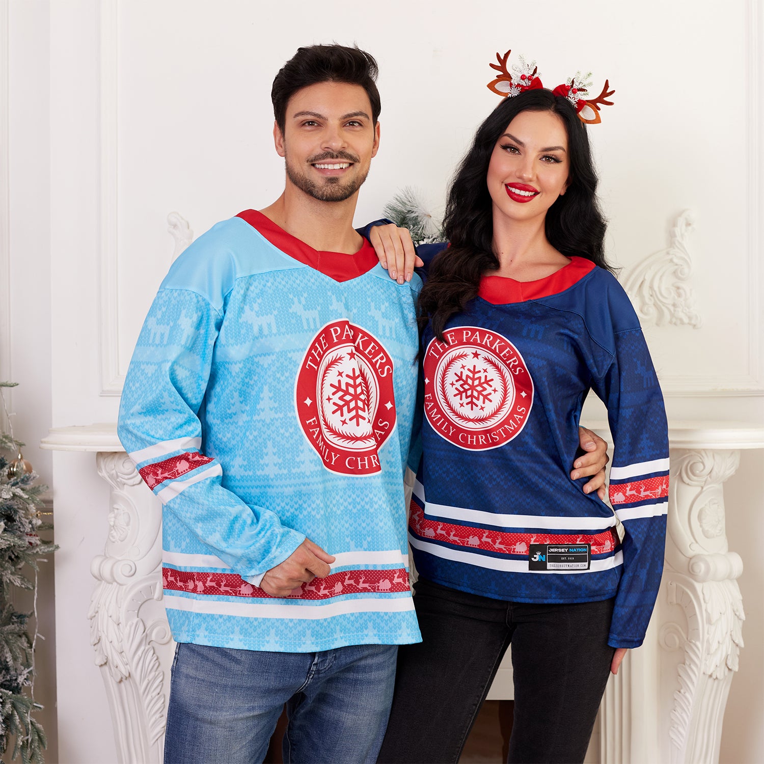 Family Christmas Custom Hockey Jersey - Image 34