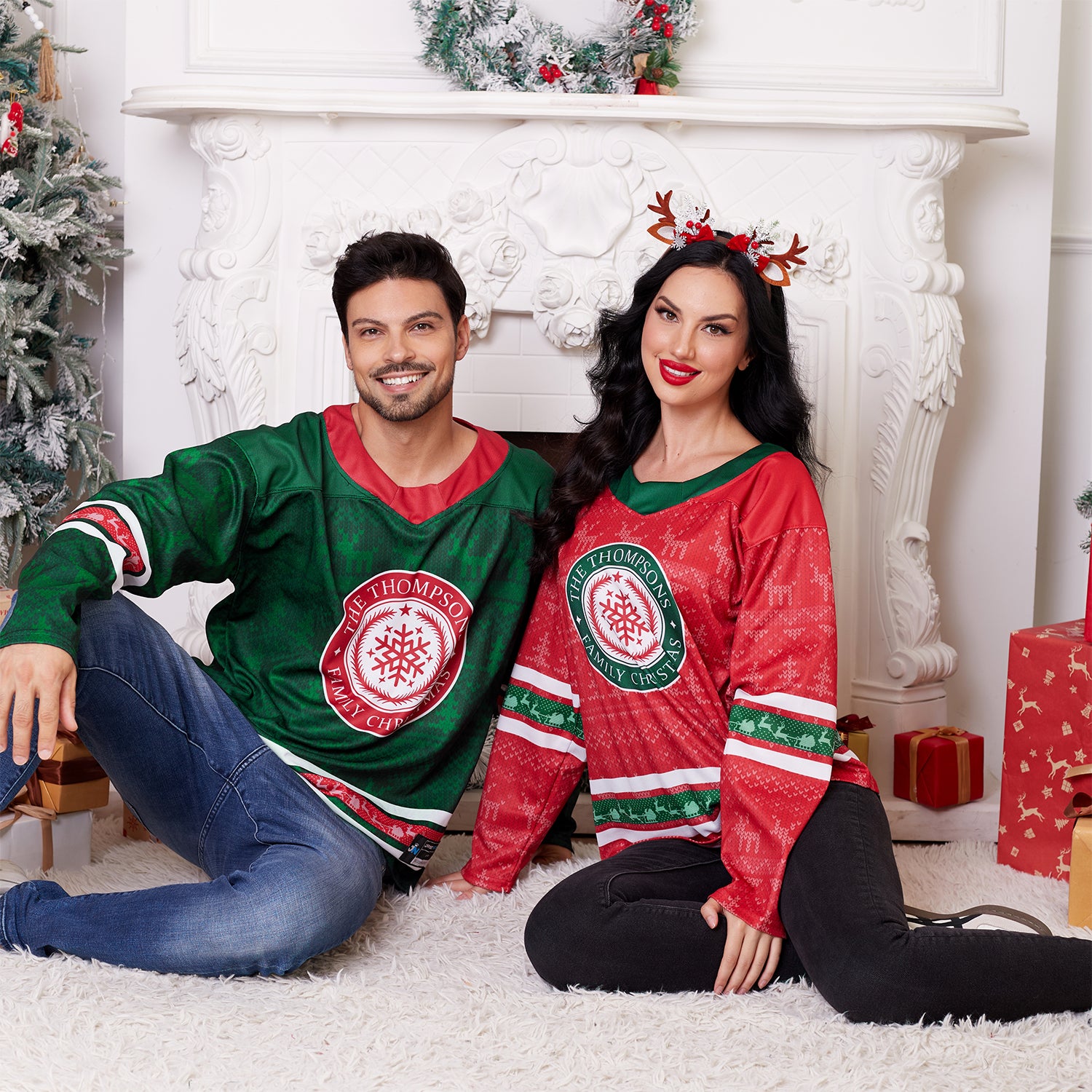 Family Christmas Custom Hockey Jersey - Image 15
