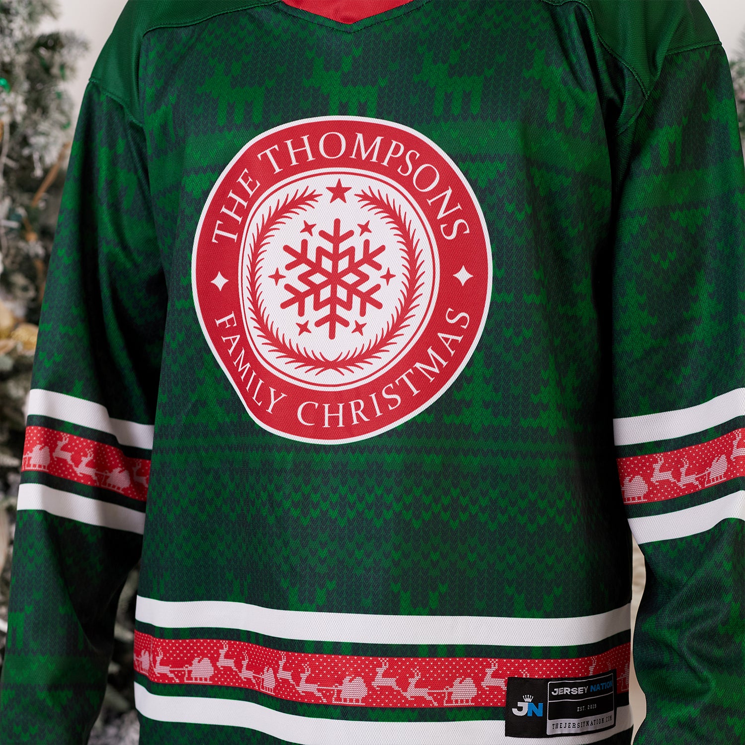 Family Christmas Custom Hockey Jersey - Image 13