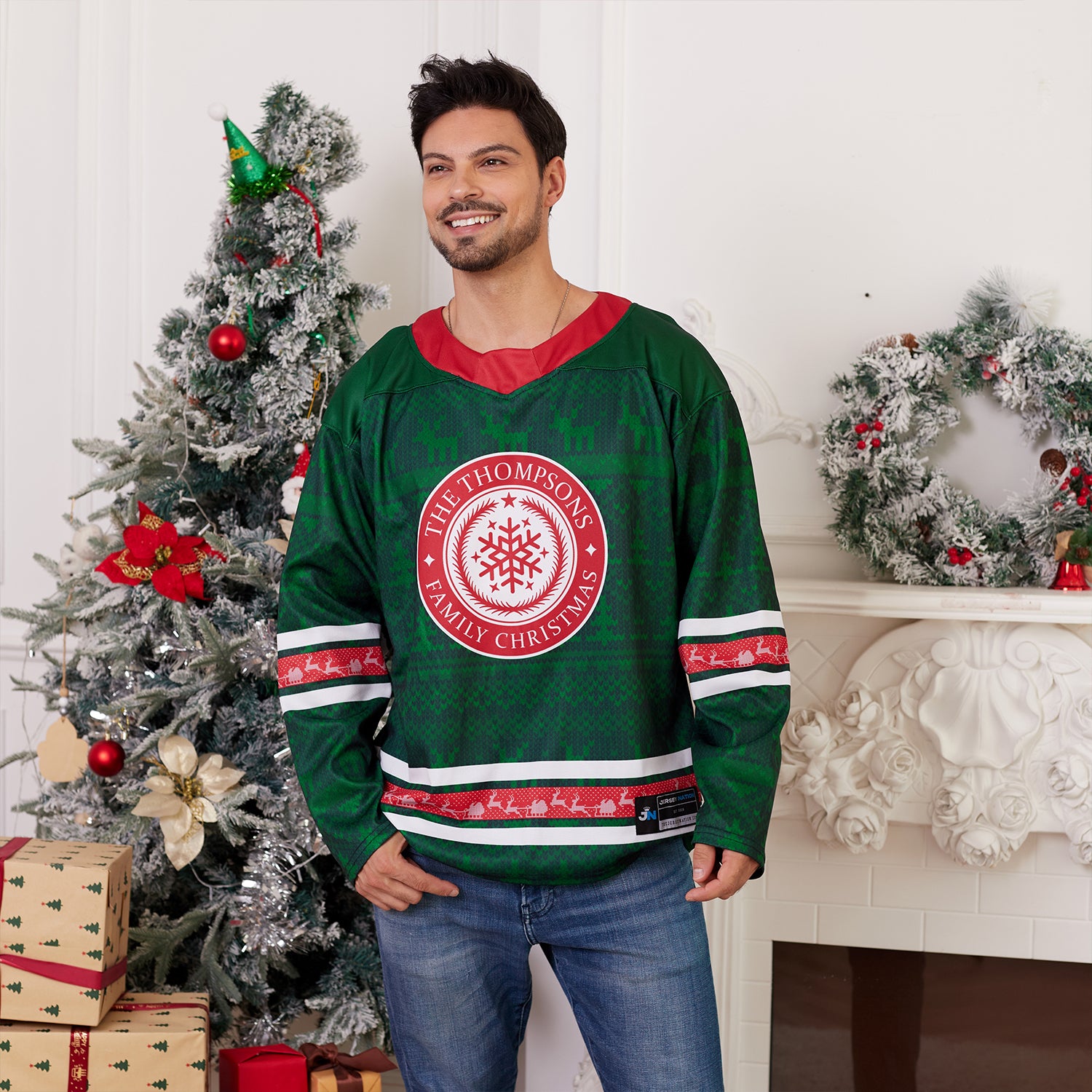 Family Christmas Custom Hockey Jersey - Image 12