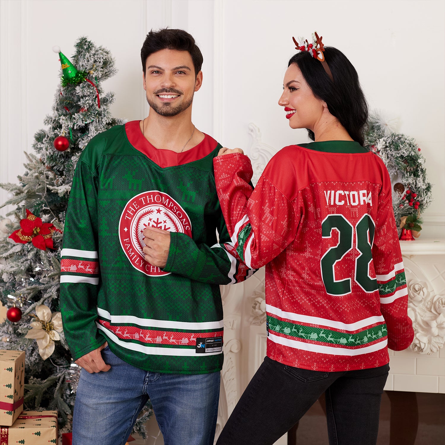 Family Christmas Custom Hockey Jersey - Image 14