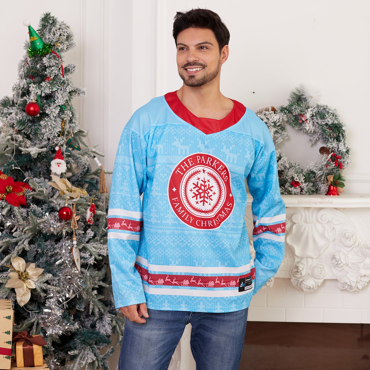 Family Christmas Custom Hockey Jersey - Image 21