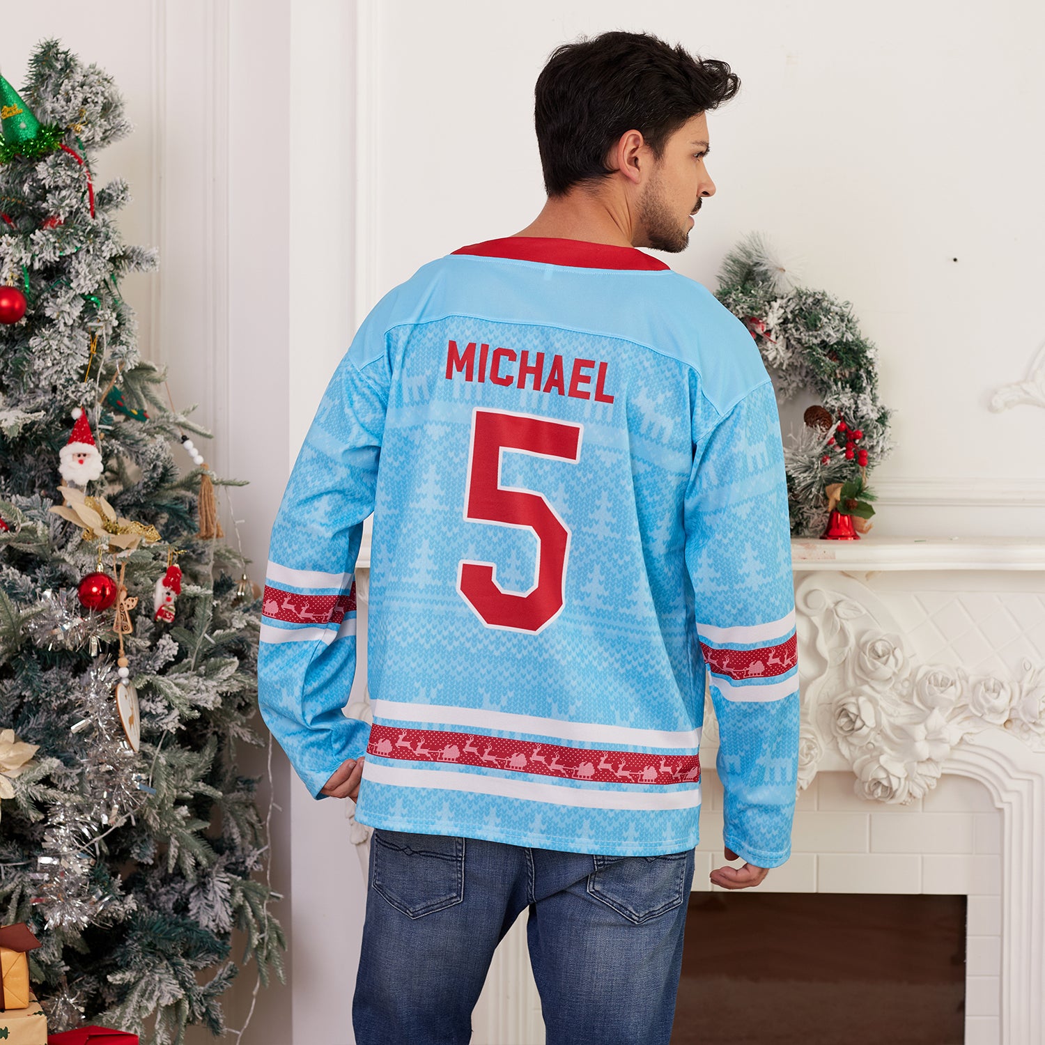 Family Christmas Custom Hockey Jersey - Image 23