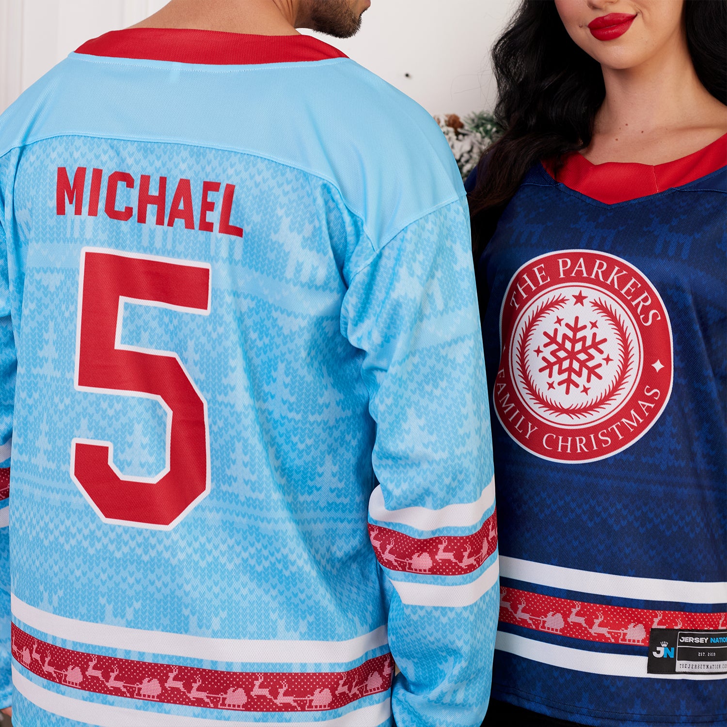 Family Christmas Custom Hockey Jersey - Image 24