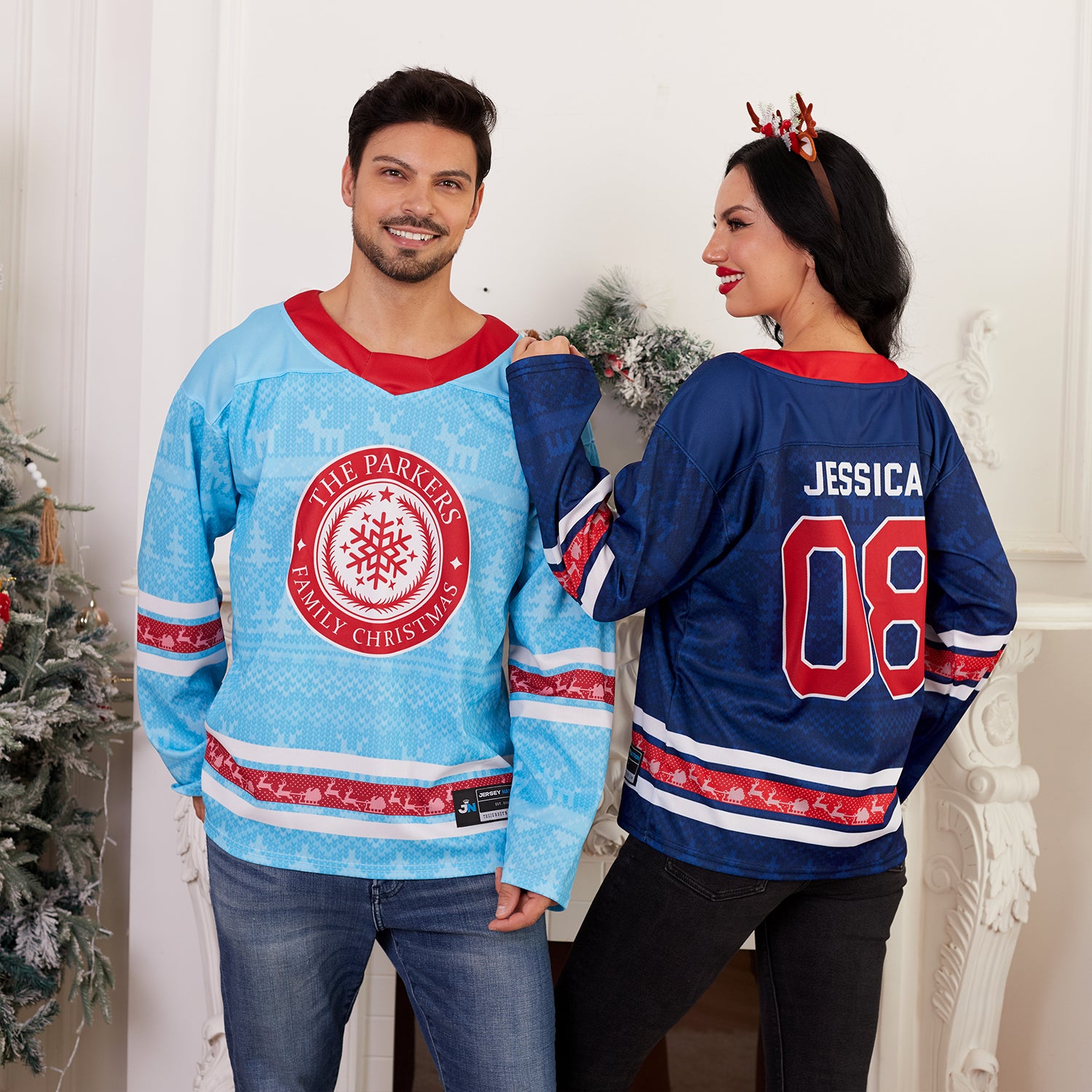 Family Christmas Custom Hockey Jersey - Image 22