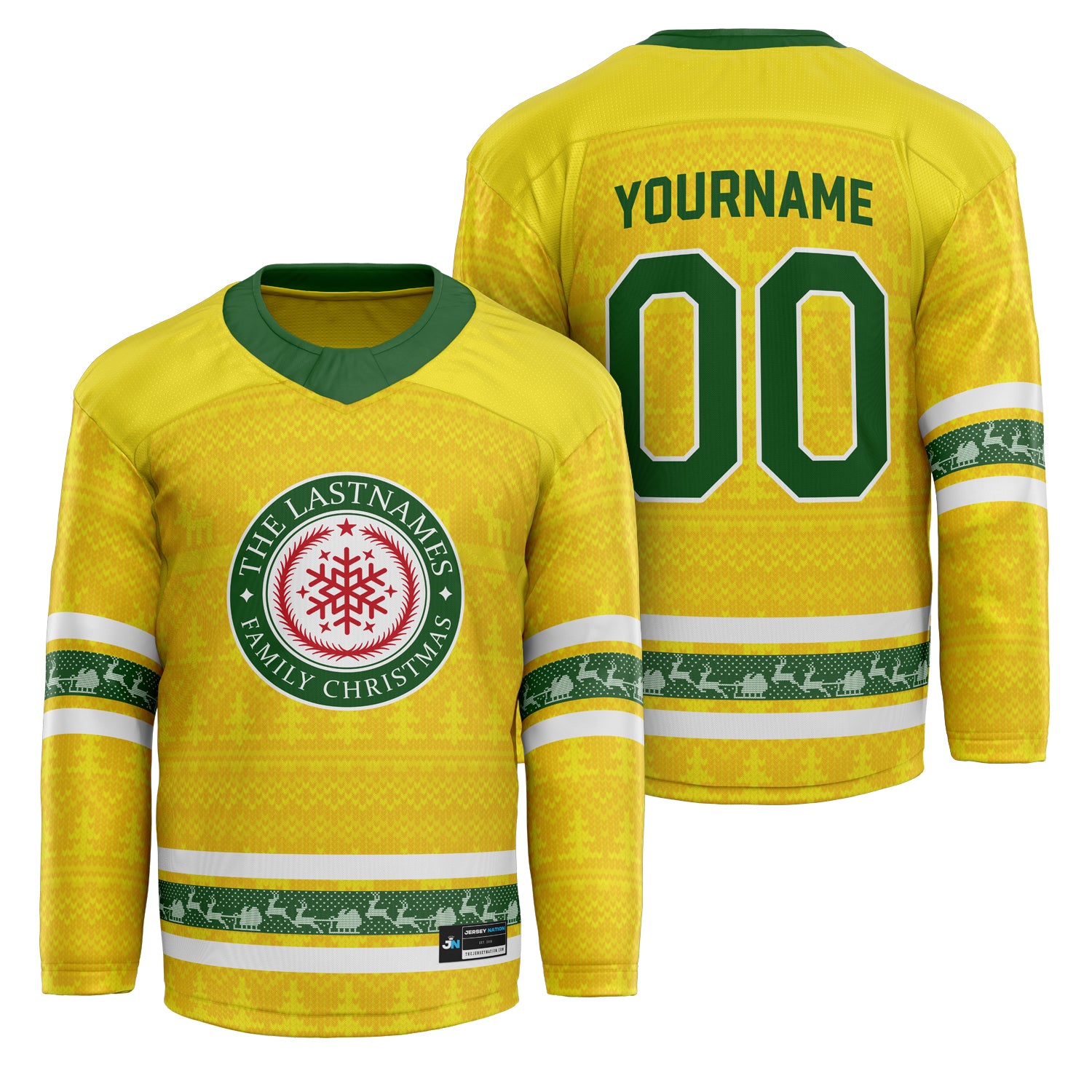 Family Christmas Custom Hockey Jersey - Image 37