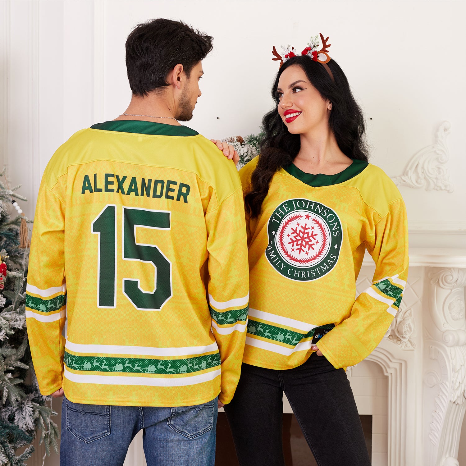 Family Christmas Custom Hockey Jersey - Image 42